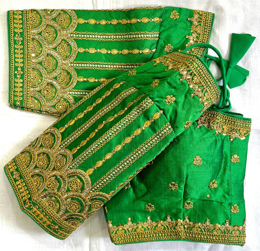 Parrot Green color silk lehenga blouse for women