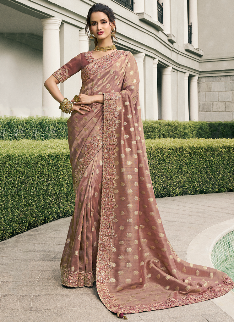 Amazing Tissue Silk Traditional Designer Saree For Wedding Guest Wear