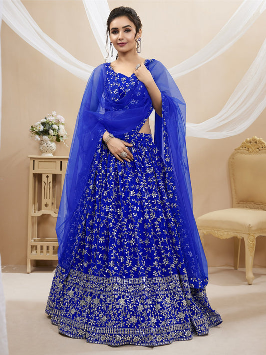 Blue lehenga choli for wedding