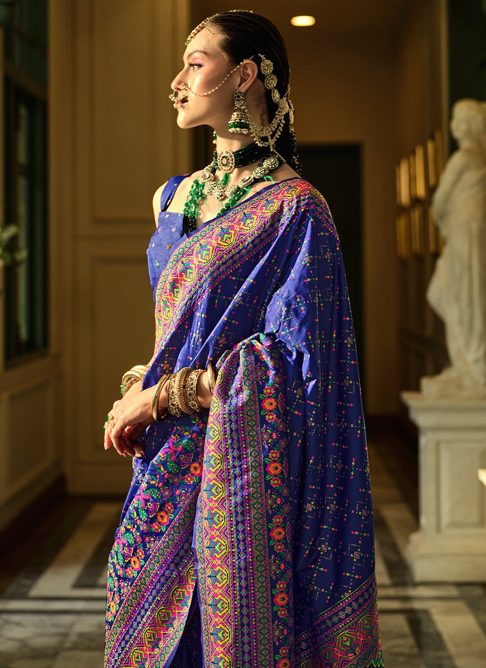 Blue Color Banarasi Saree online