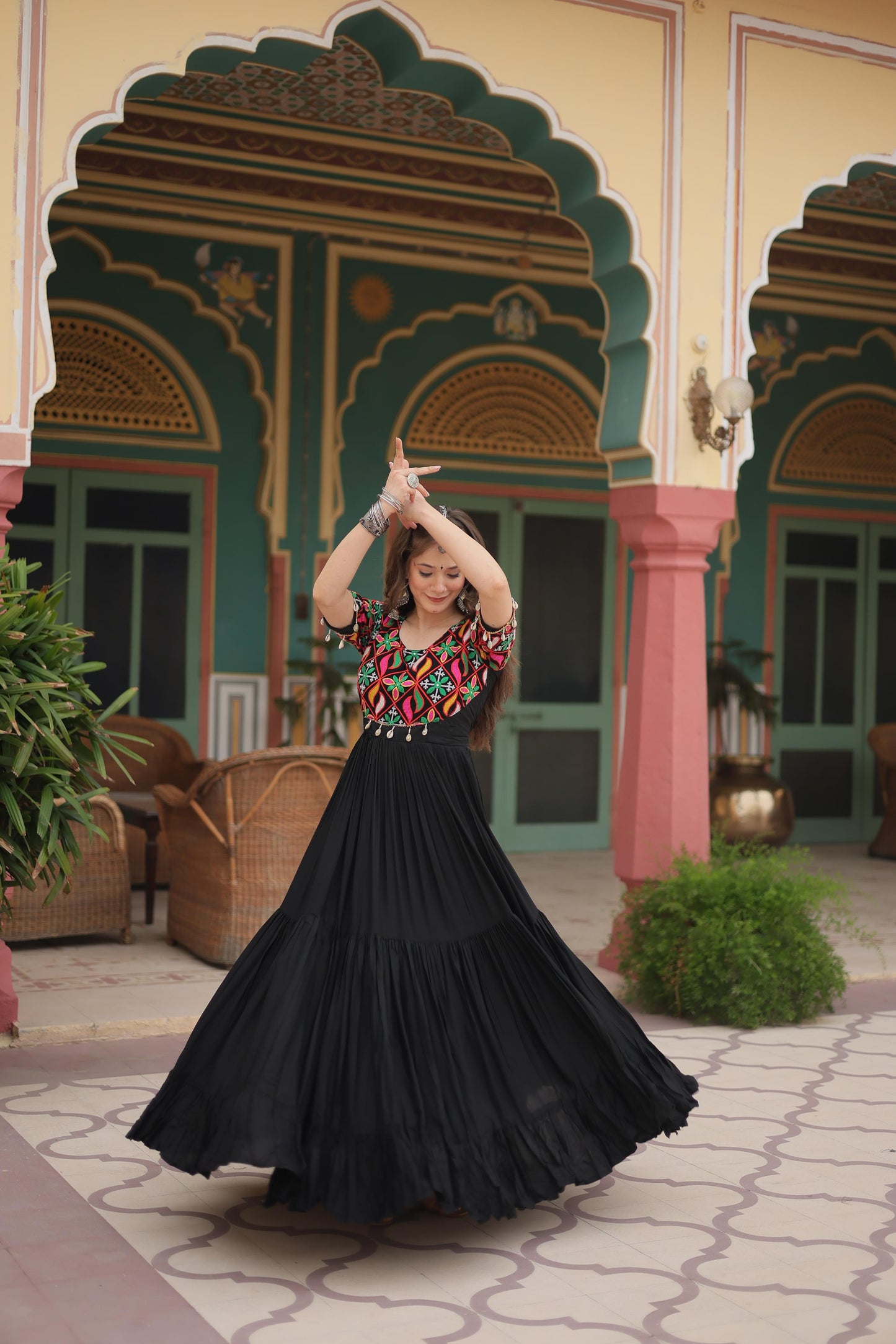 black gown for navratri