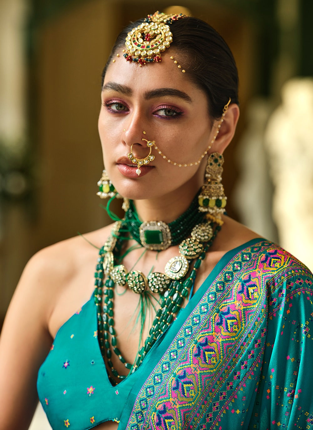 Rama banarasi silk saree for women