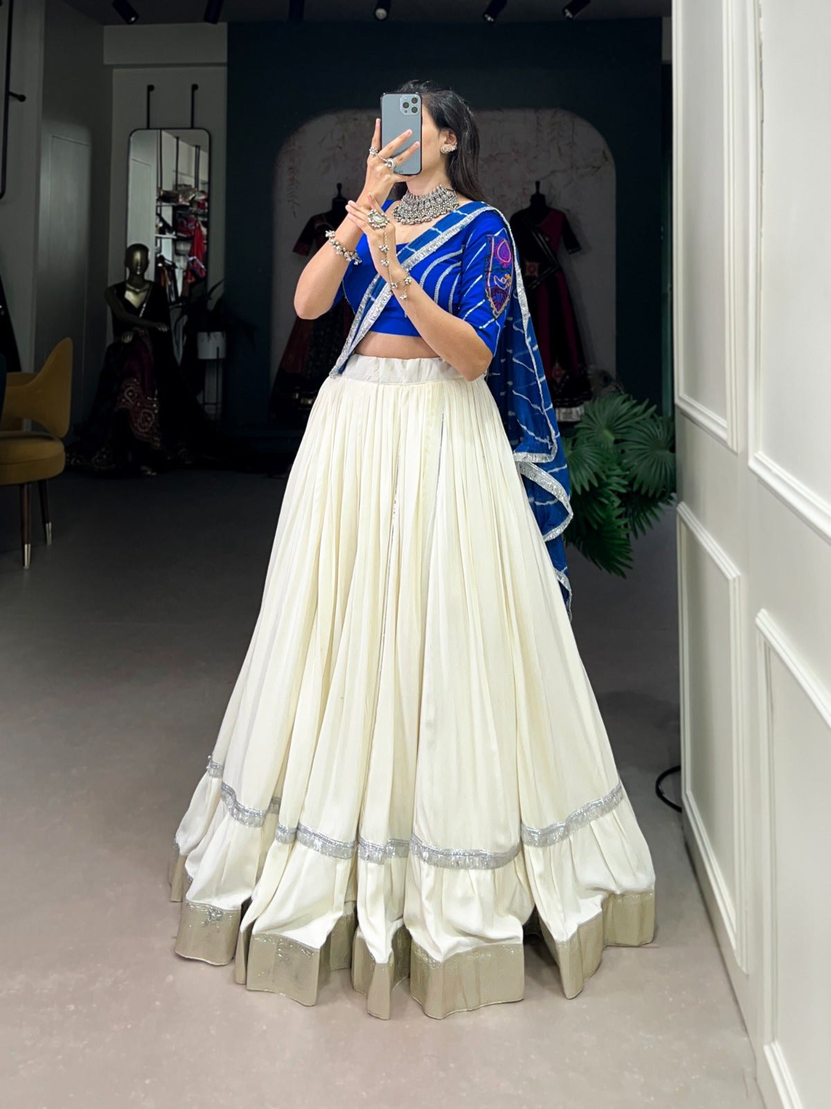blue and white lehenga dress The Blue Ombre Lehenga Archana Kochhar India