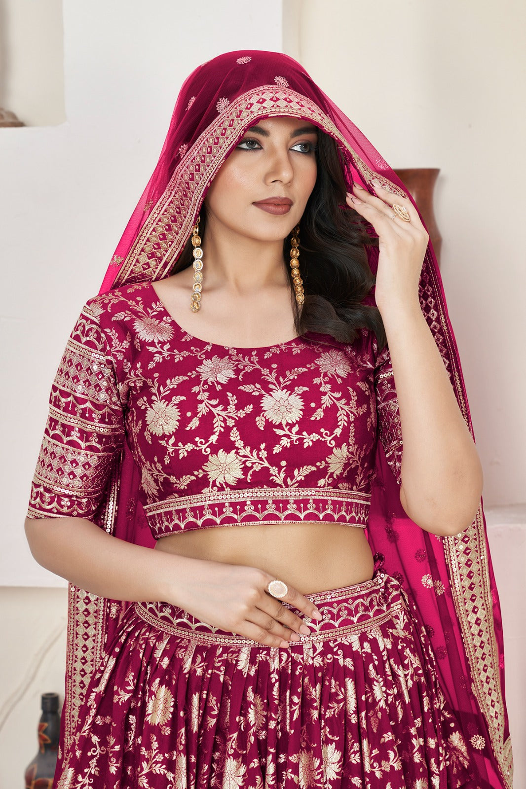 Rani pink lehenga choli