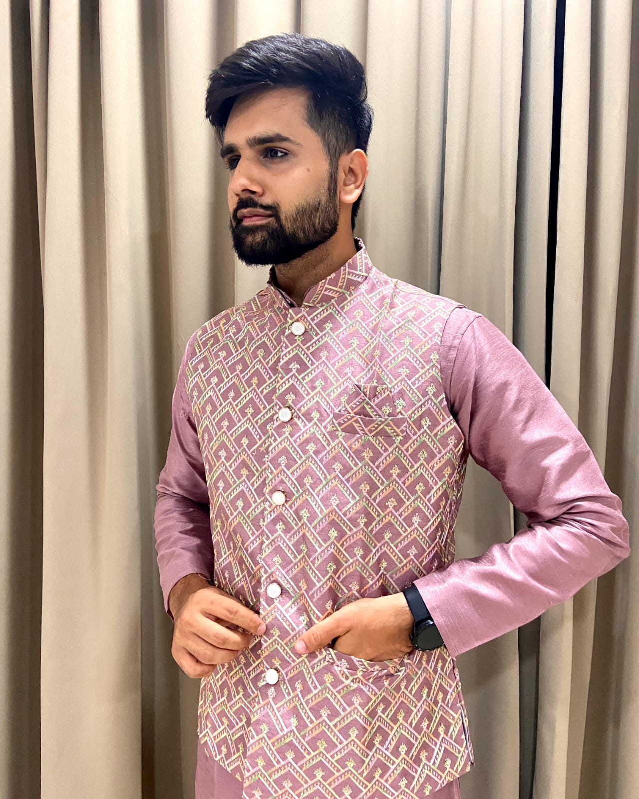 Kurta Pajama with Jacket Punjabi Style