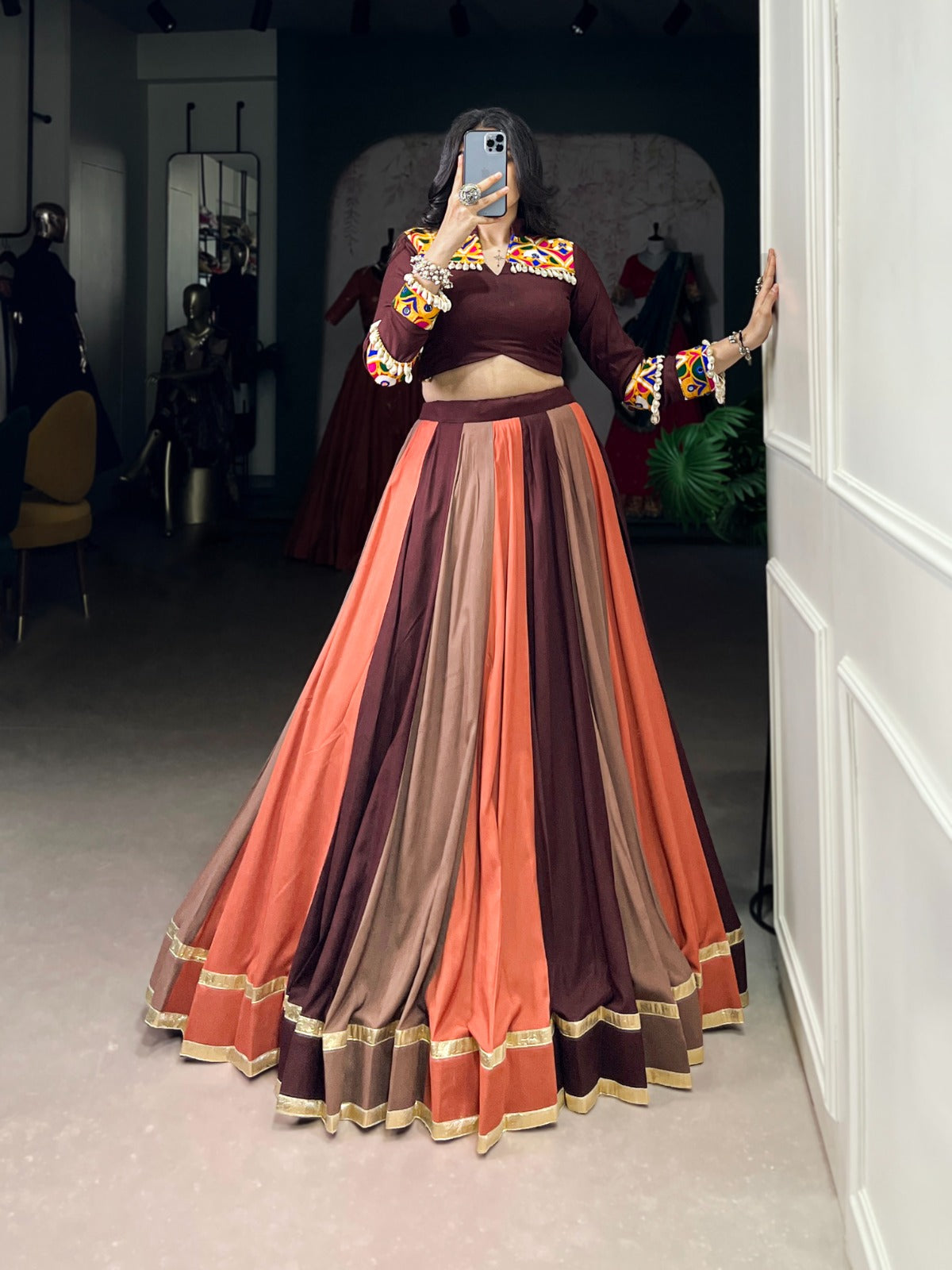 Navratri rayon lehenga choli for women online