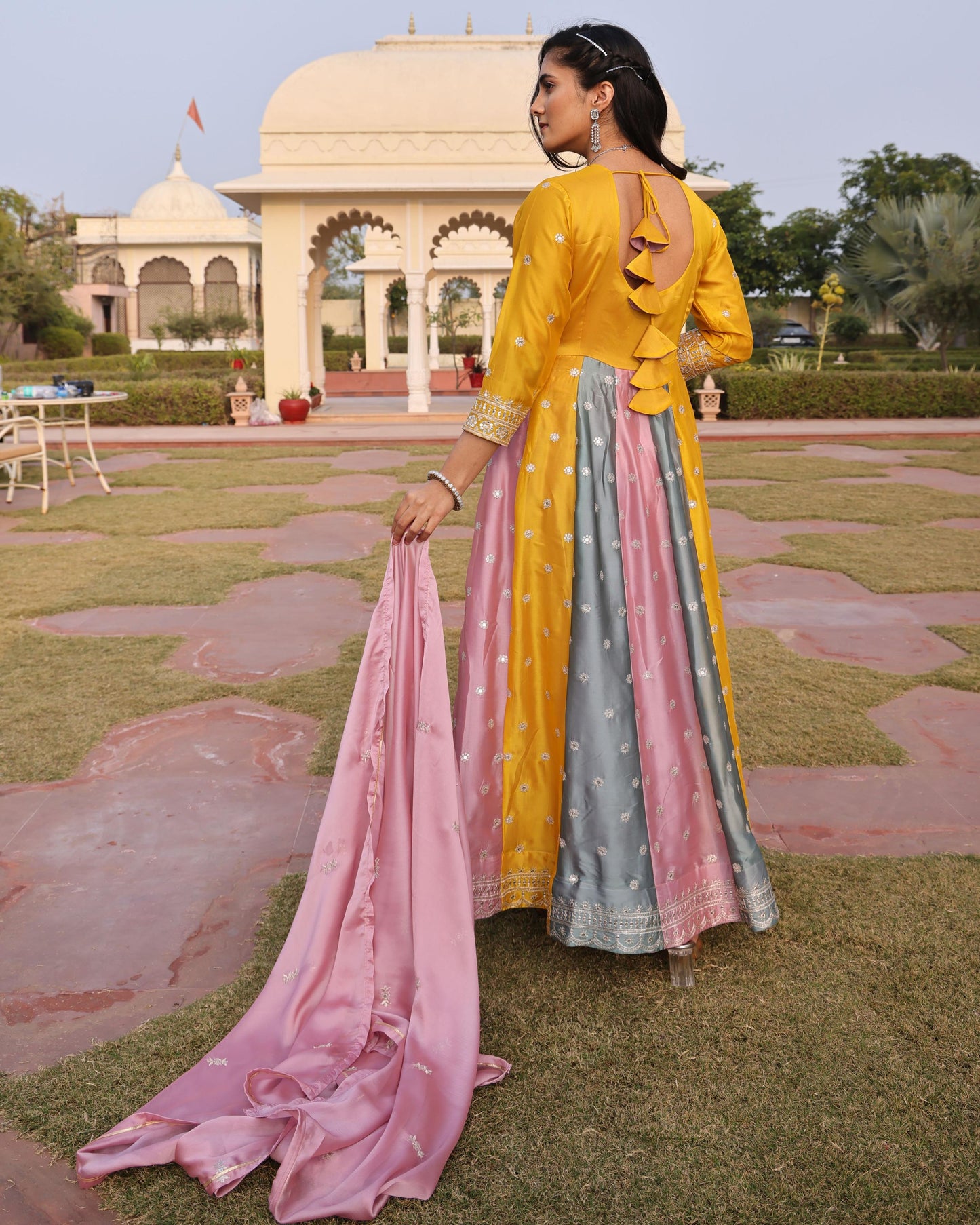 Mustard color rangoli silk salwar suit with dupatta online