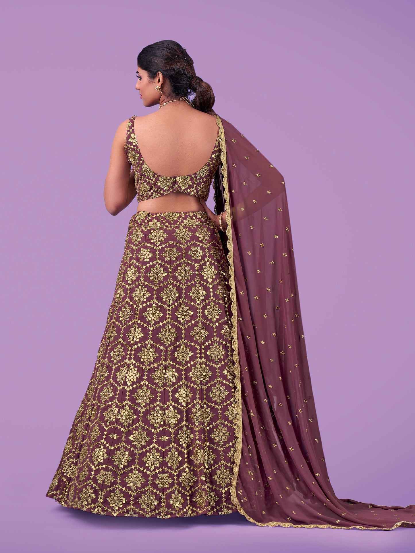 Designer purple lehenga choli