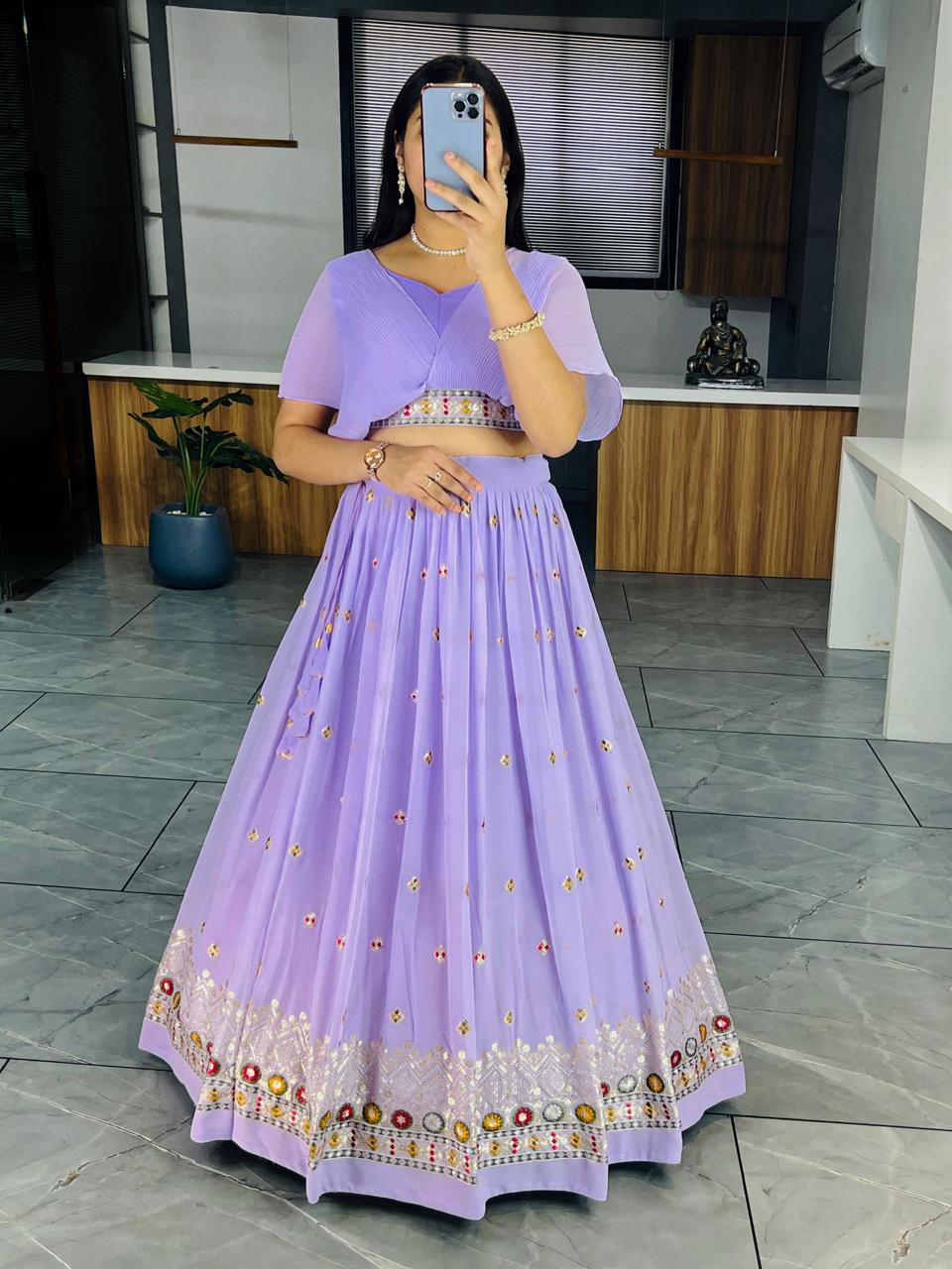 Lavender color trendy lehenga choli