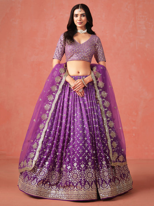 Purple color georgette chaniya choli UK