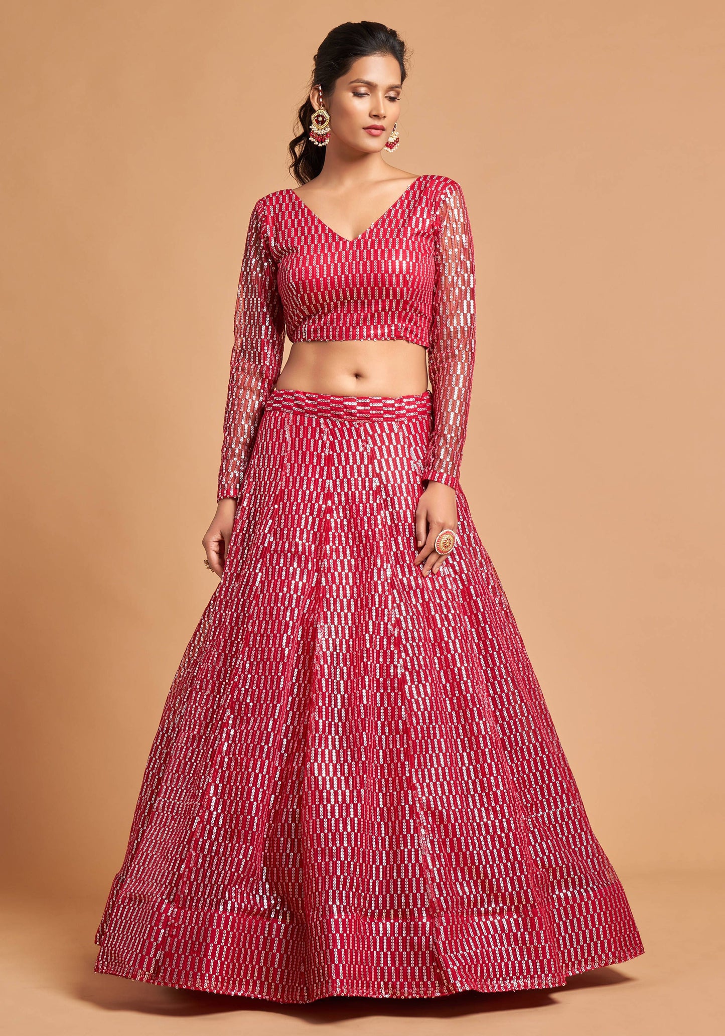 Pink Lehenga Matching Dupatta