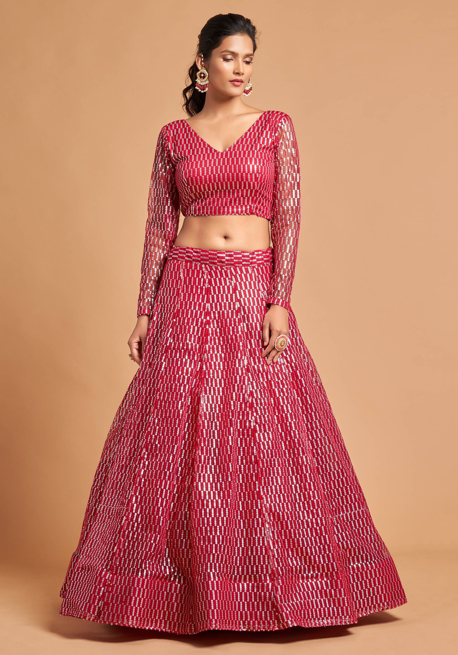 Pink Lehenga Matching Dupatta