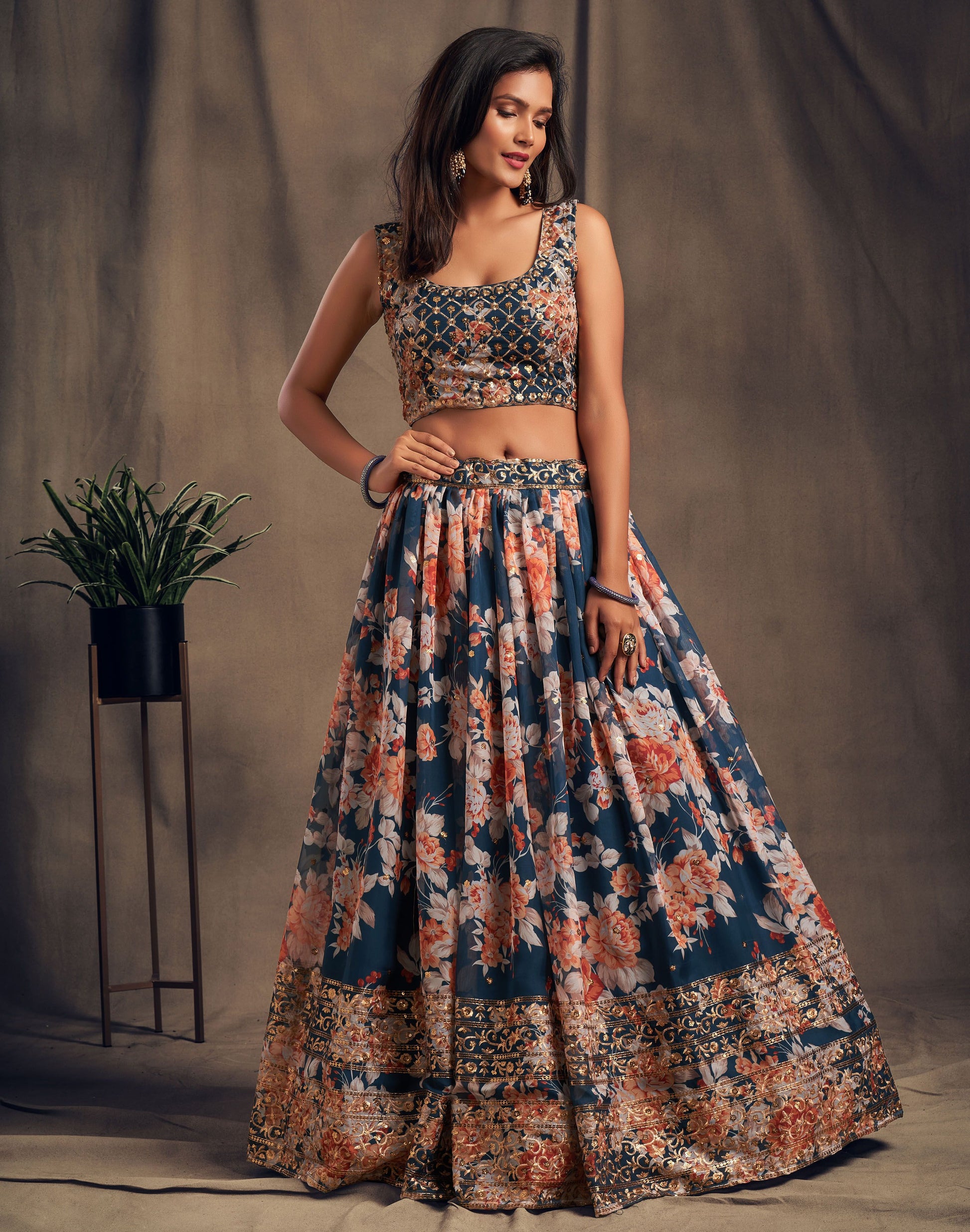 Sabyasachi Organza Lehenga