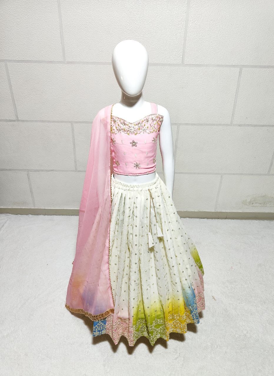 White Lehenga for Baby Girl