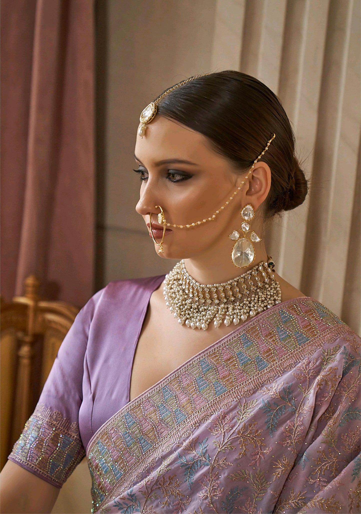 Lavender Saree for Wedding