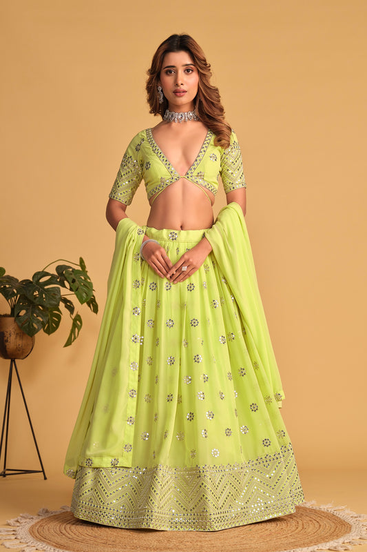 Georgette lehenga choli with dupatta price