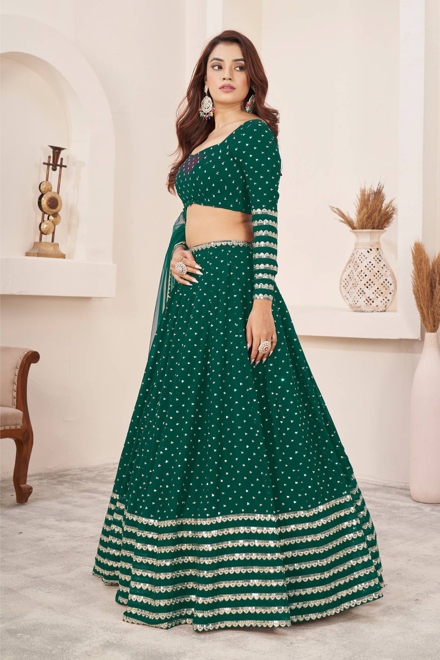 Light green lehenga choli for wedding