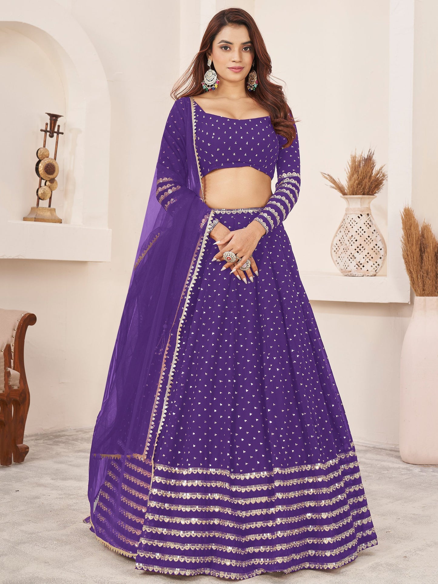 Light purple lehenga choli for wedding