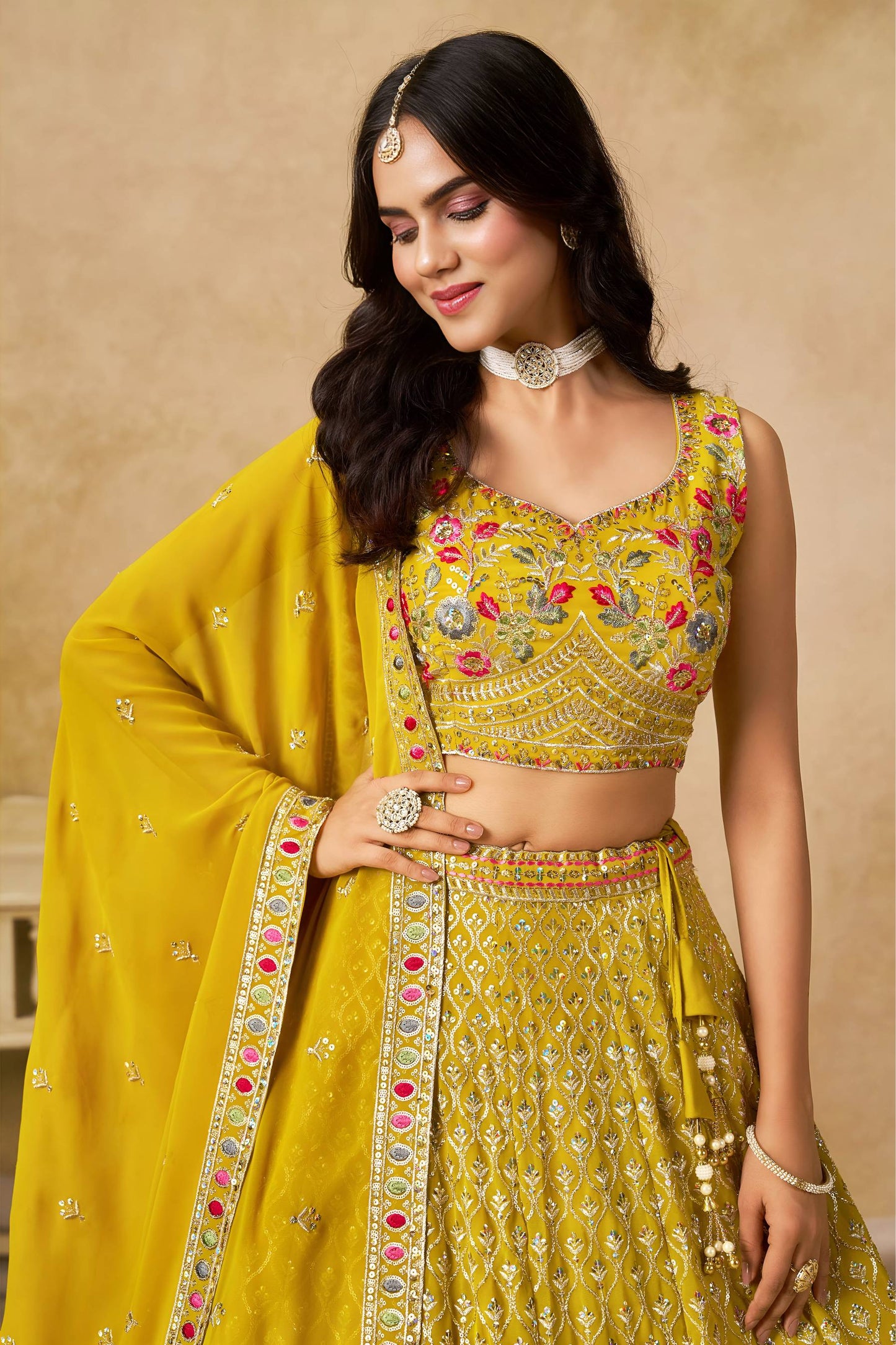 yellow lehenga choli in fiji