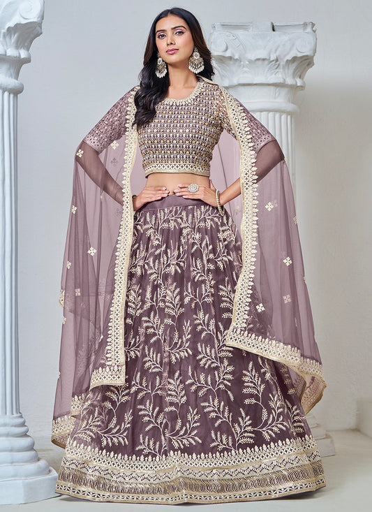 Lavender Color Lehenga Choli Bridal