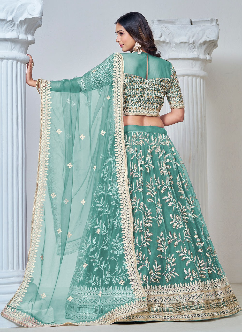 Rama Green Lehenga Choli Bridal