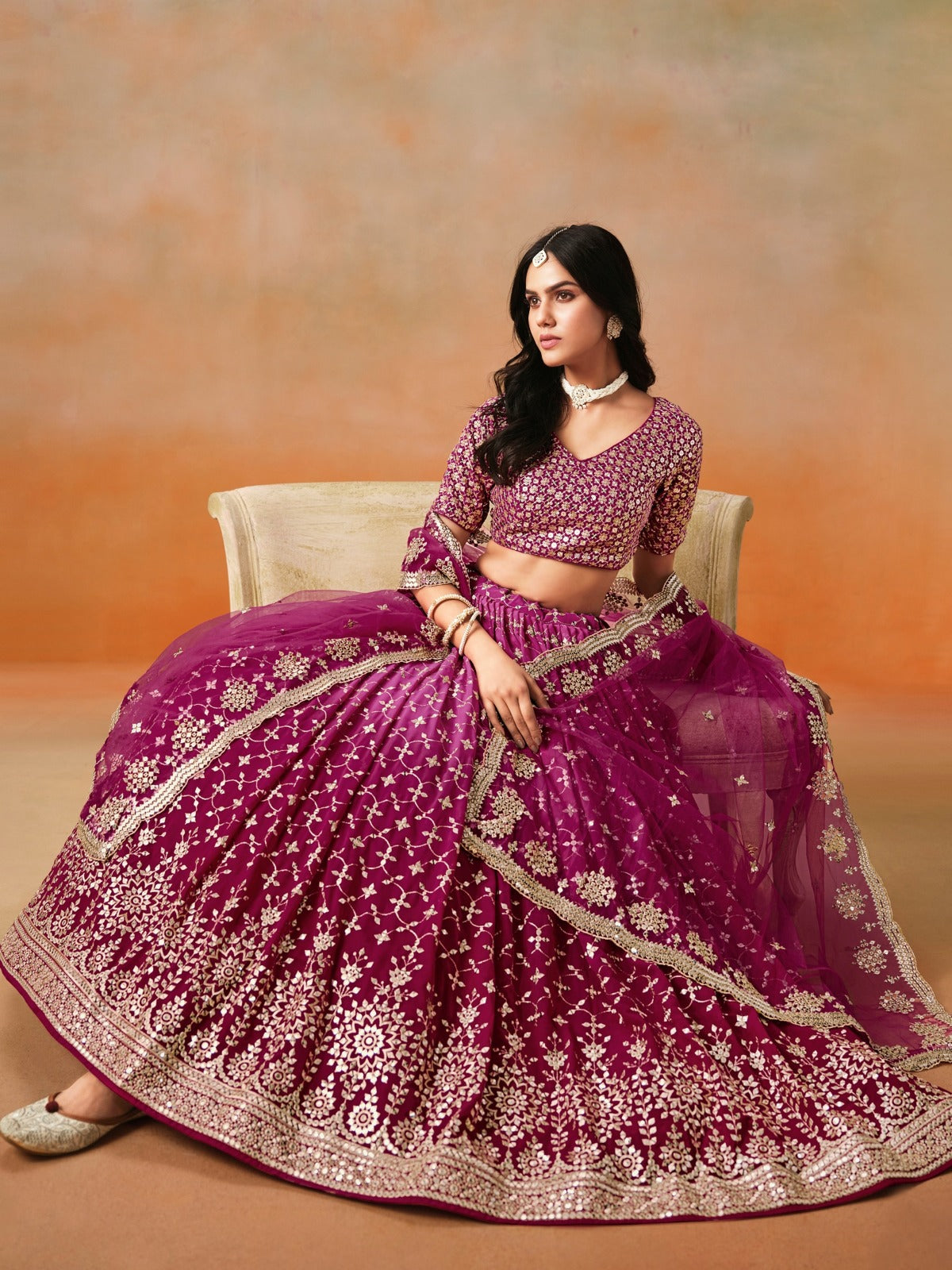 Red color lehenga choli USA