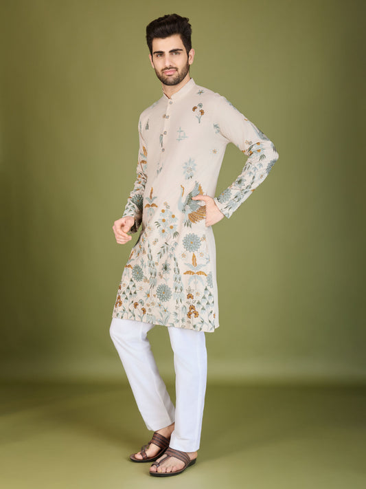 Ivery color viscose rayon men's kurta online shopping
