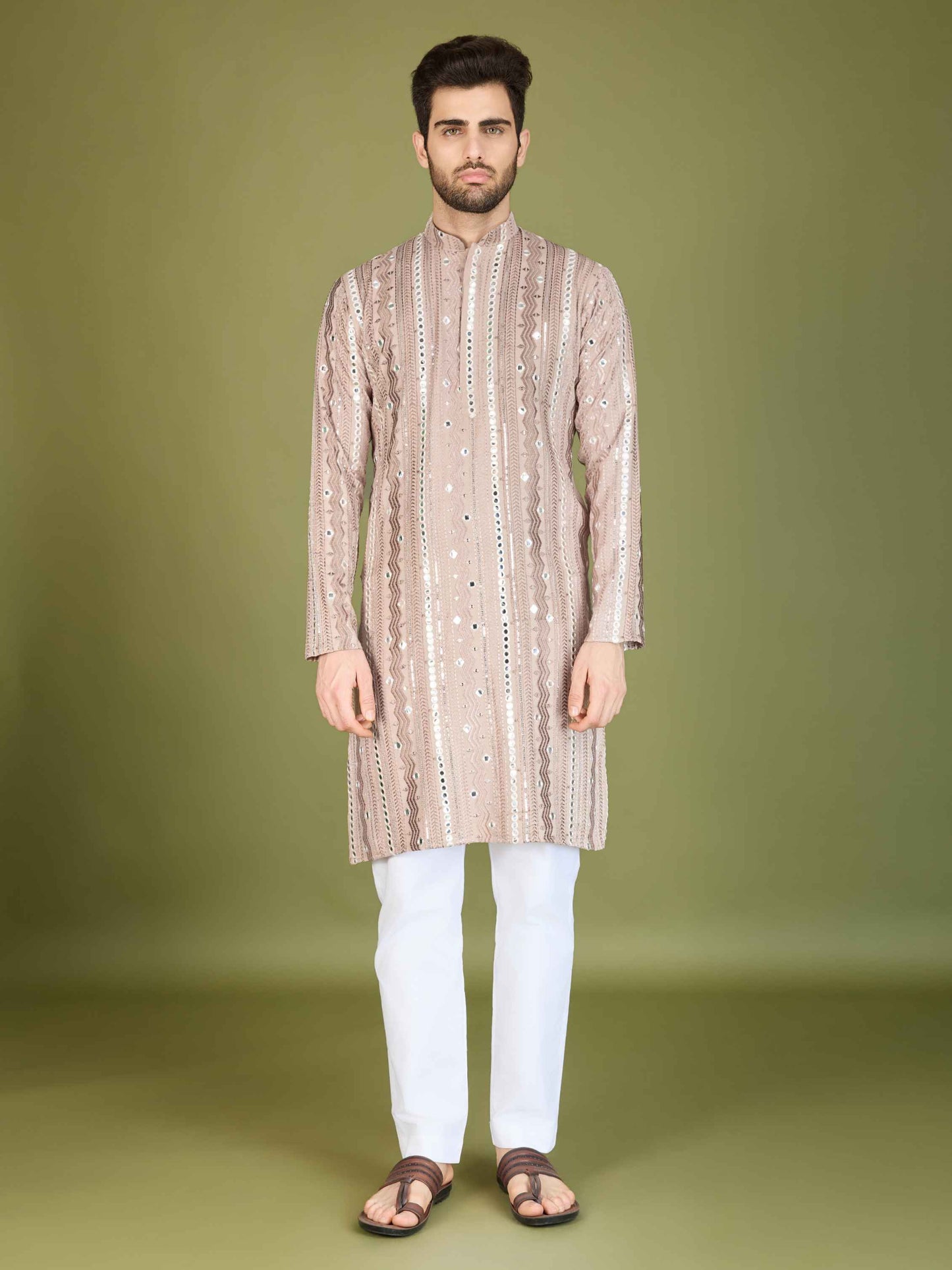 Ivery color viscose rayon men's kurta