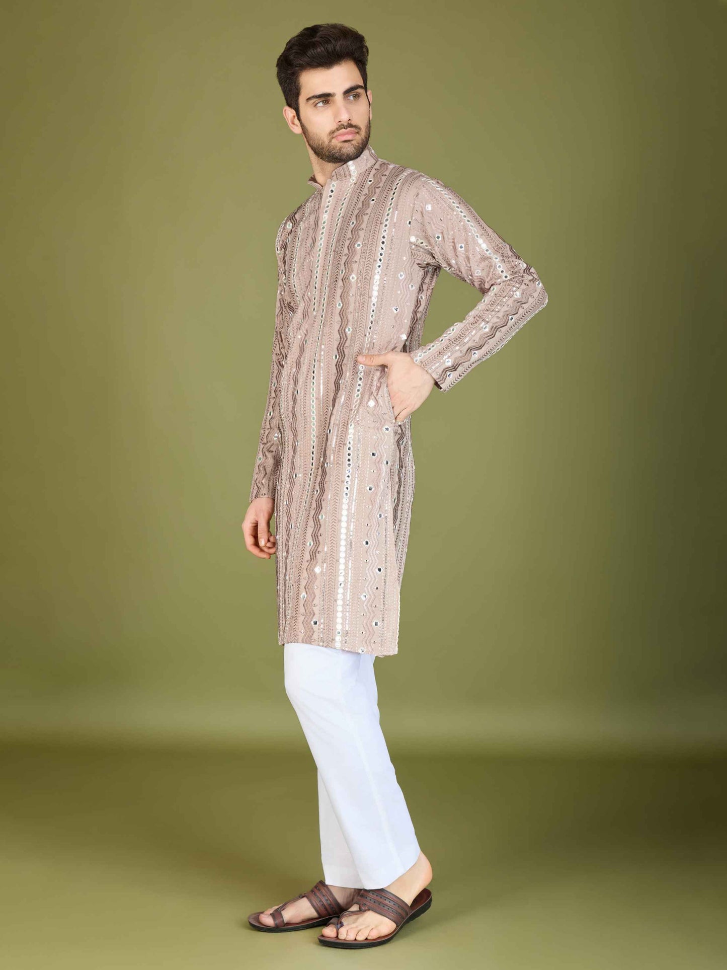 Ivery color viscose rayon men's kurta online shopping