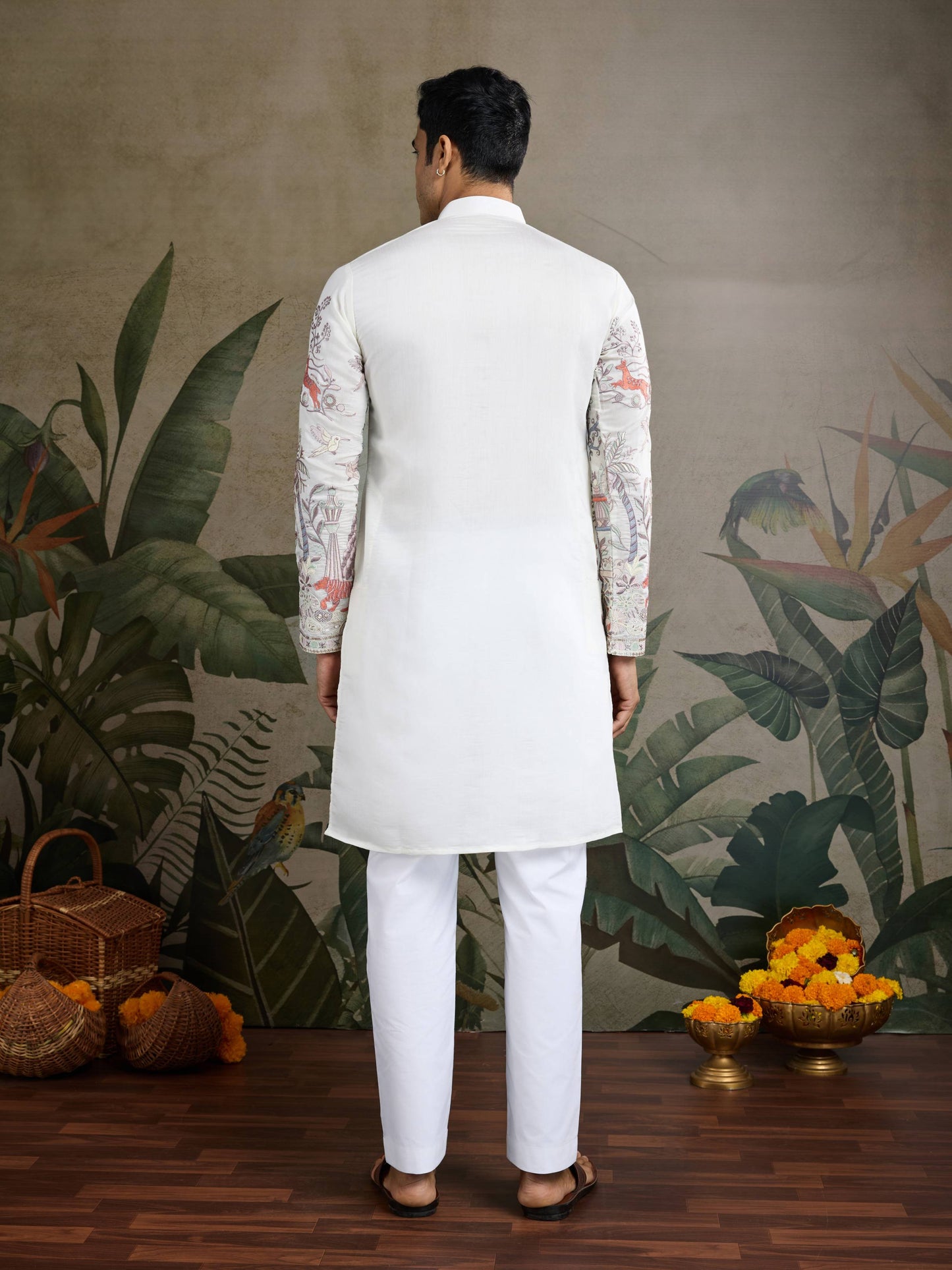 White color viscose silk salwar suit with online shopping