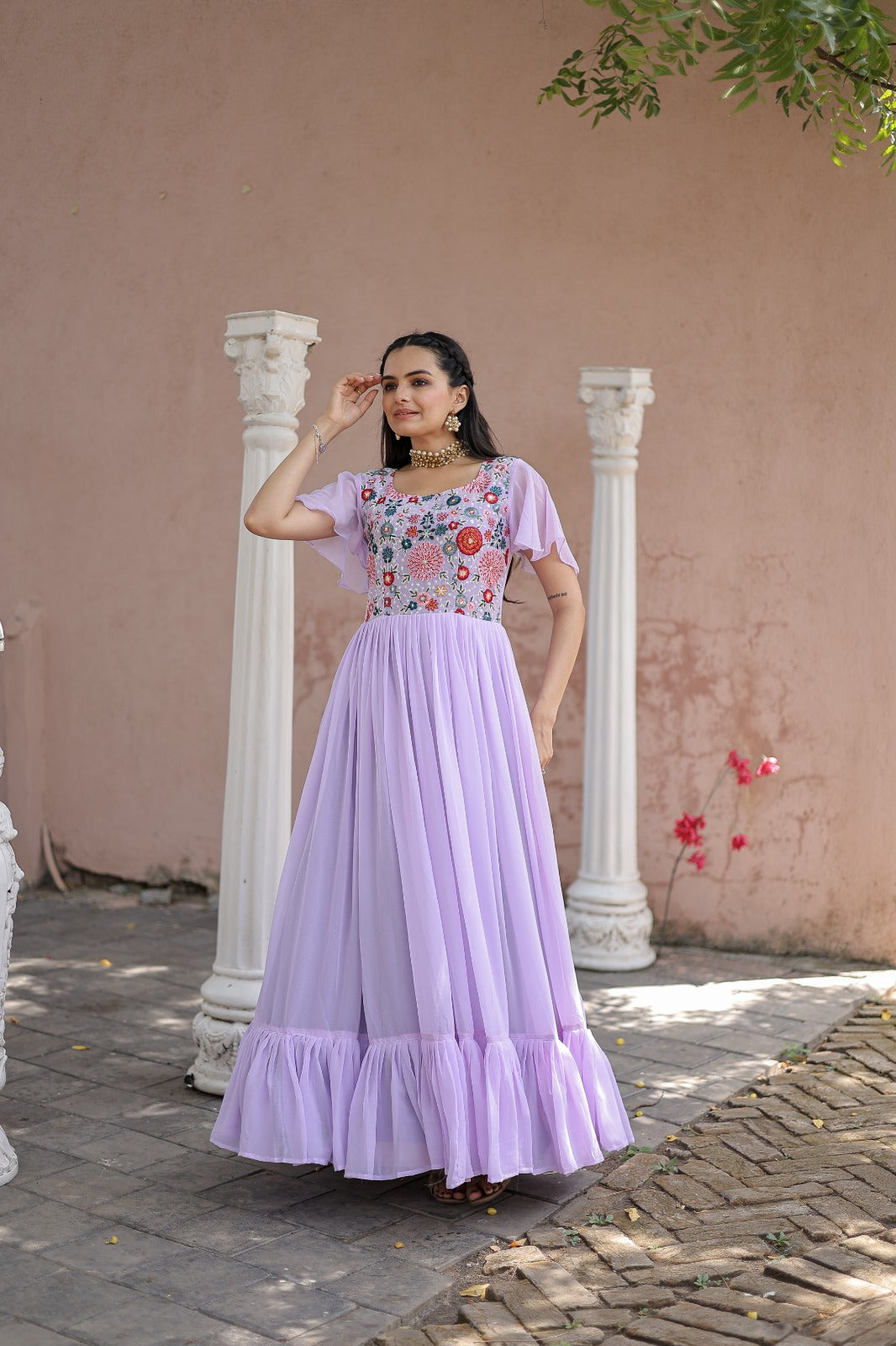Purple Gown for Wedding