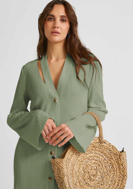 Women designer kaftan dresses for wedding guest with sleeves
