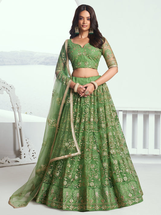 Green Lehenga for Mehendi