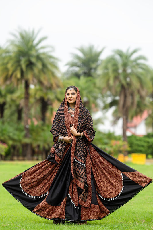 Black chaniya for navratri online shopping