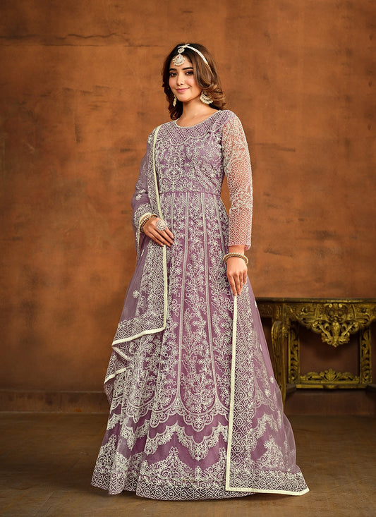 Salwar Suit Lavender Colour