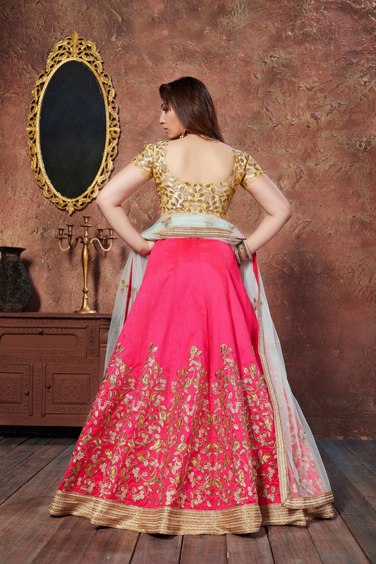 Mulberry silk lehenga choli