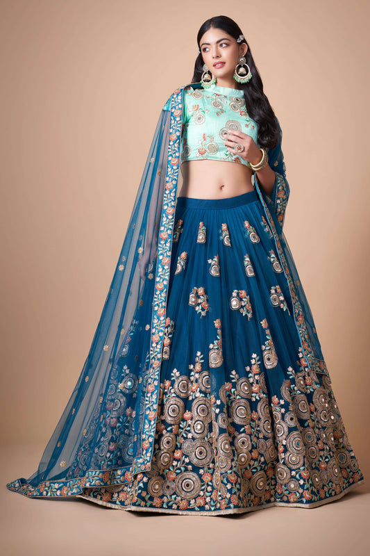 soft net lehenga choli