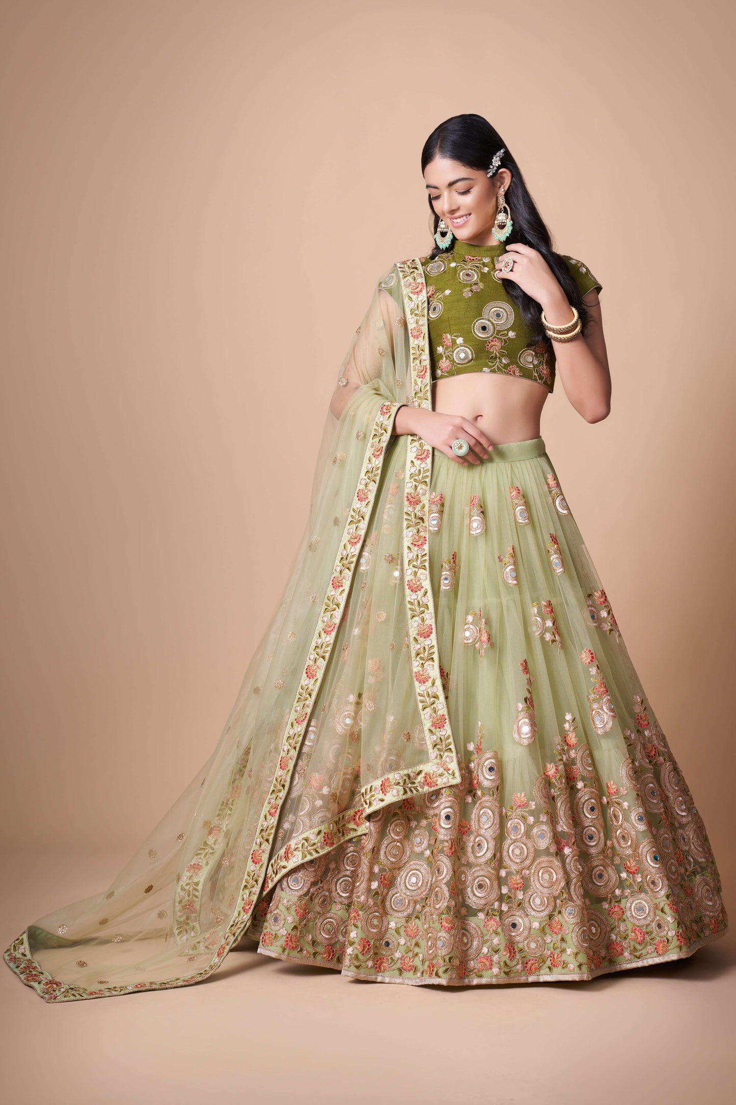 Green designer lehenga choli