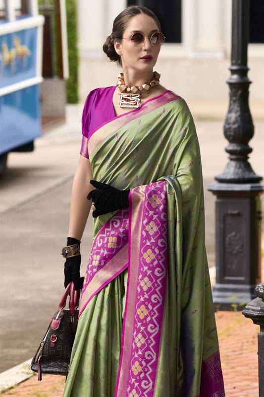 Green Saree Party Wear