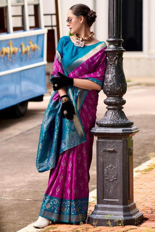 Rani pink silk saree for women with price