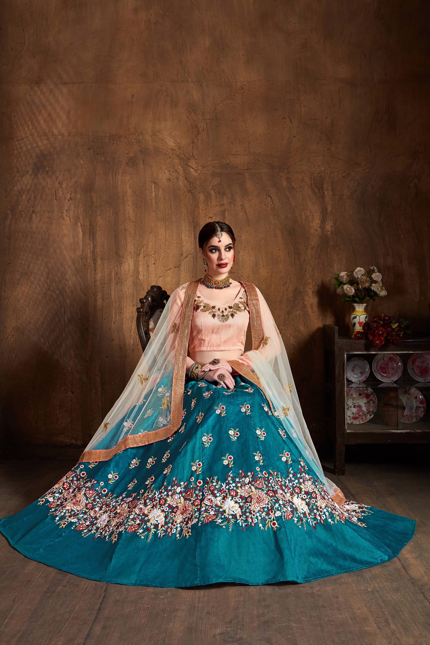 Teal Lehenga Bridal
