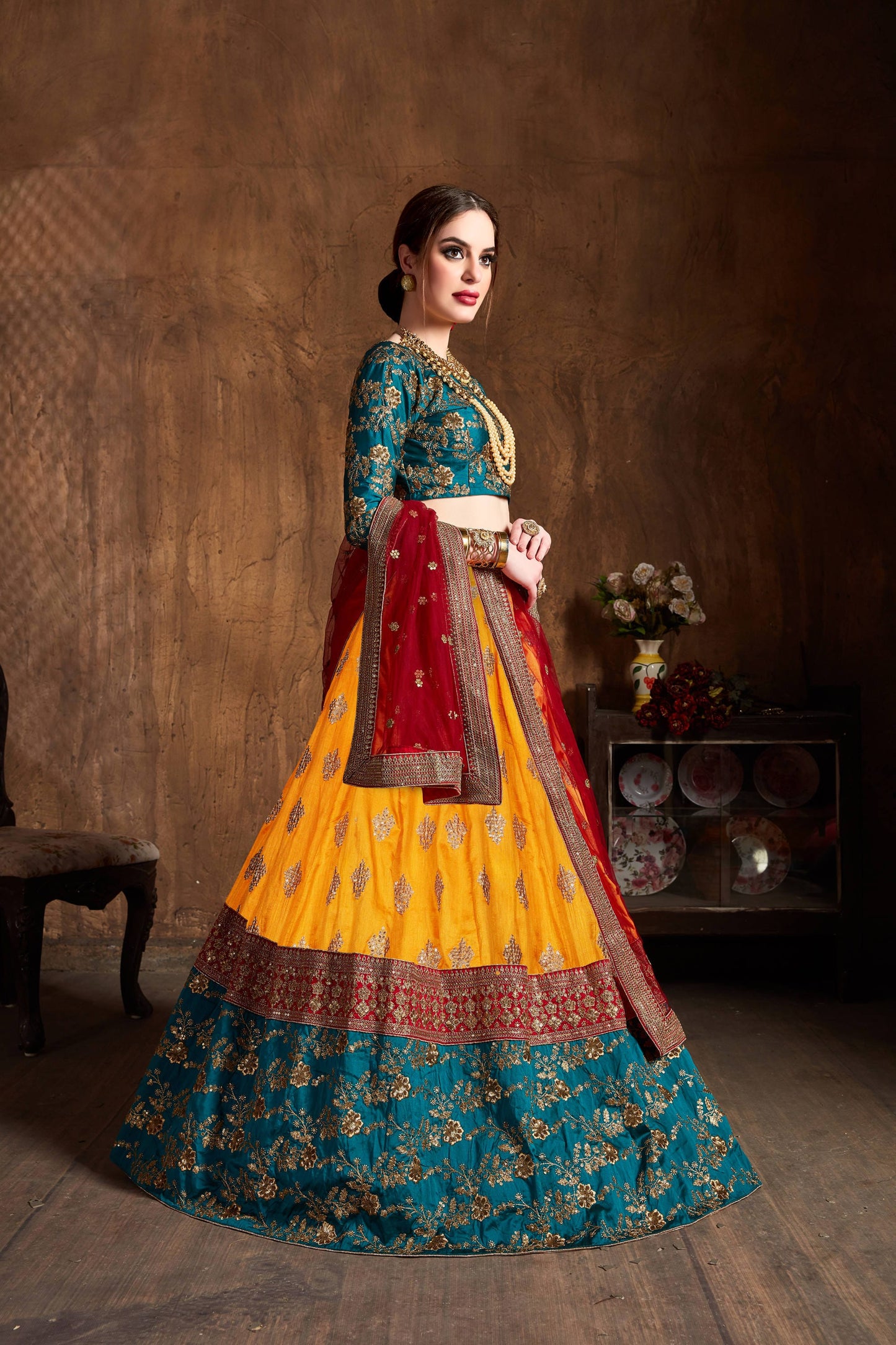 Yellow lehenga for wedding with price