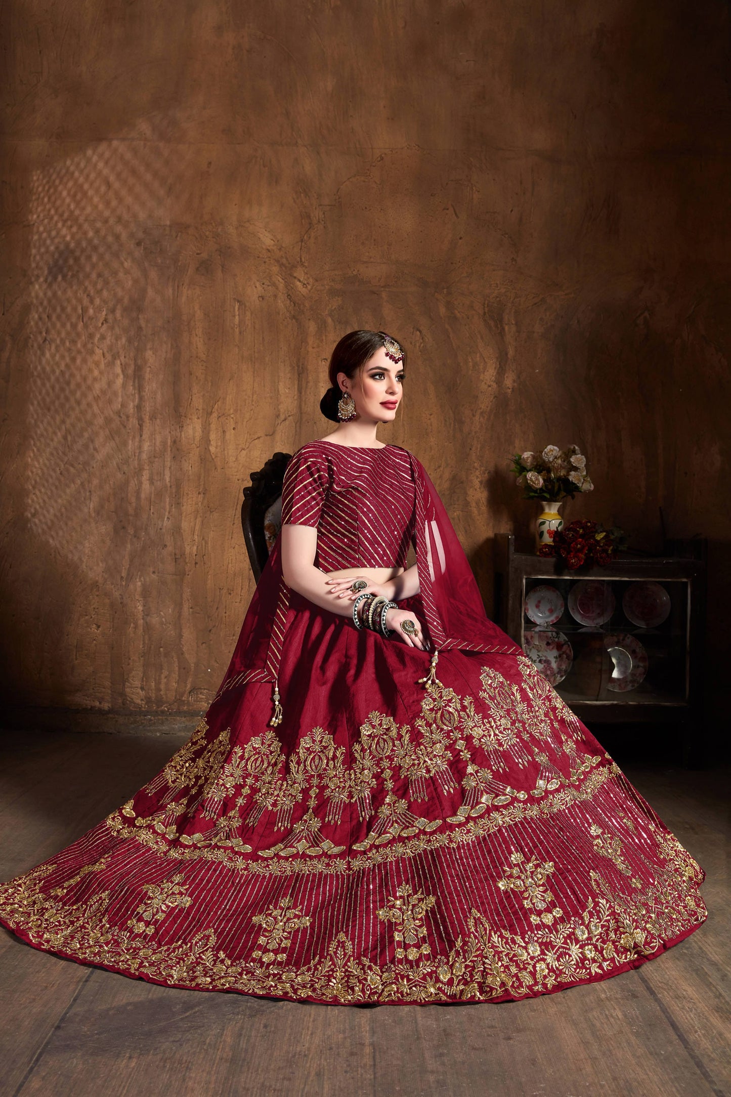 Red lehenga for wedding with price