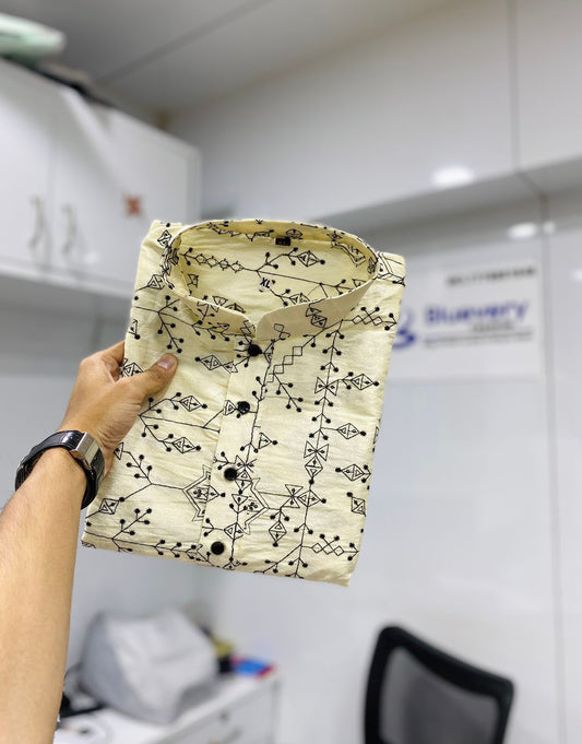 Men's Kurta Pajama Set Embroidery Work Kurtas