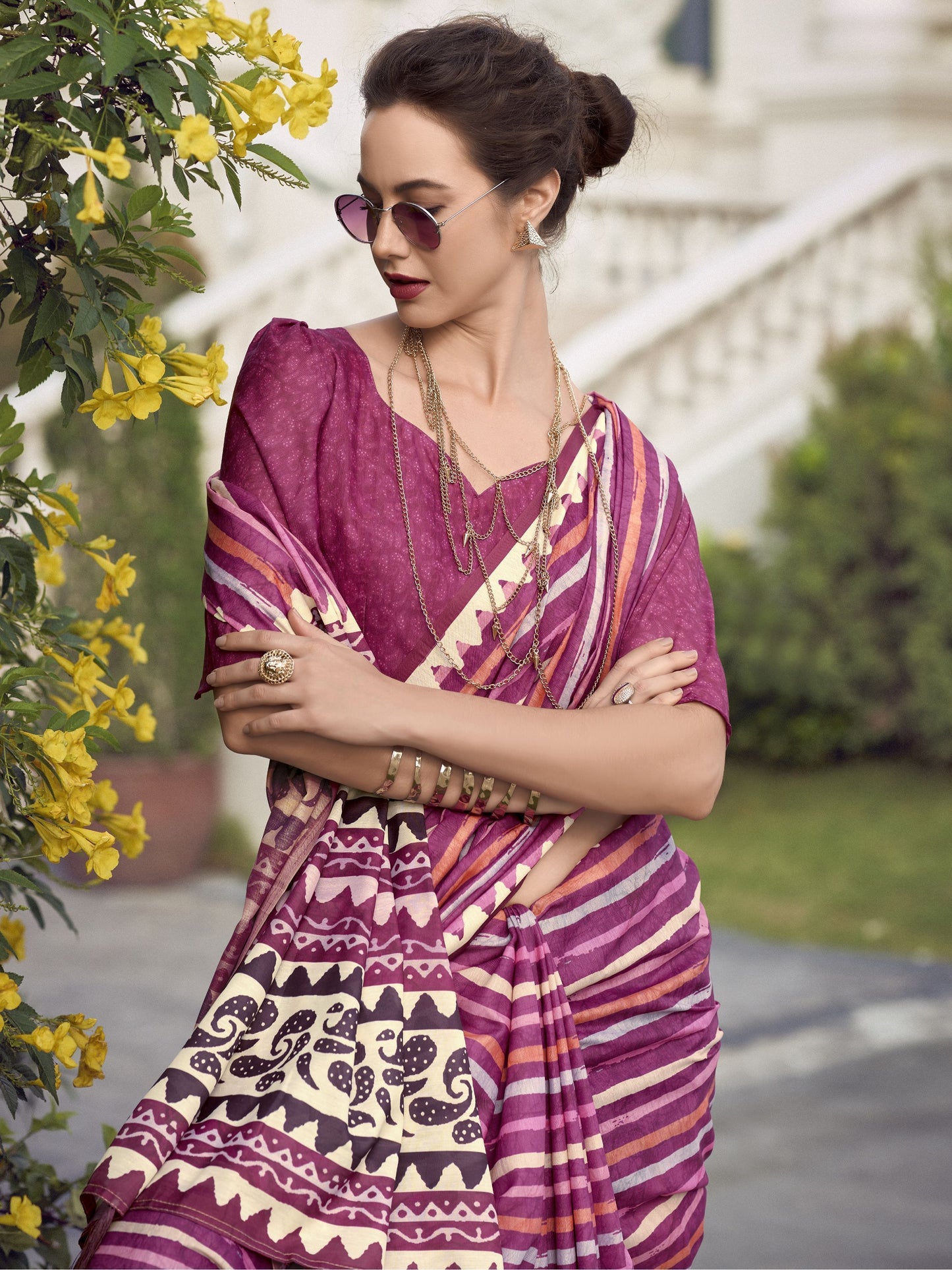 Pink mal mal silk sarees online shopping