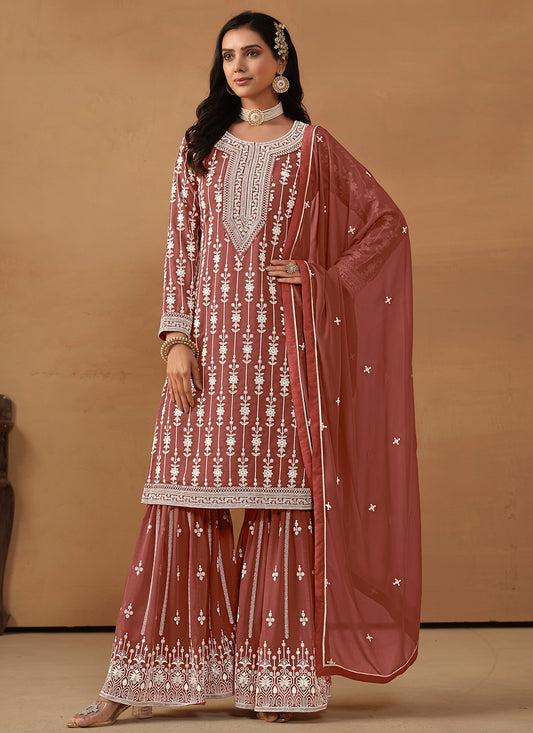Brown Sharara Suit for wedding
