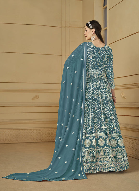 Rama color georgette gown for women online