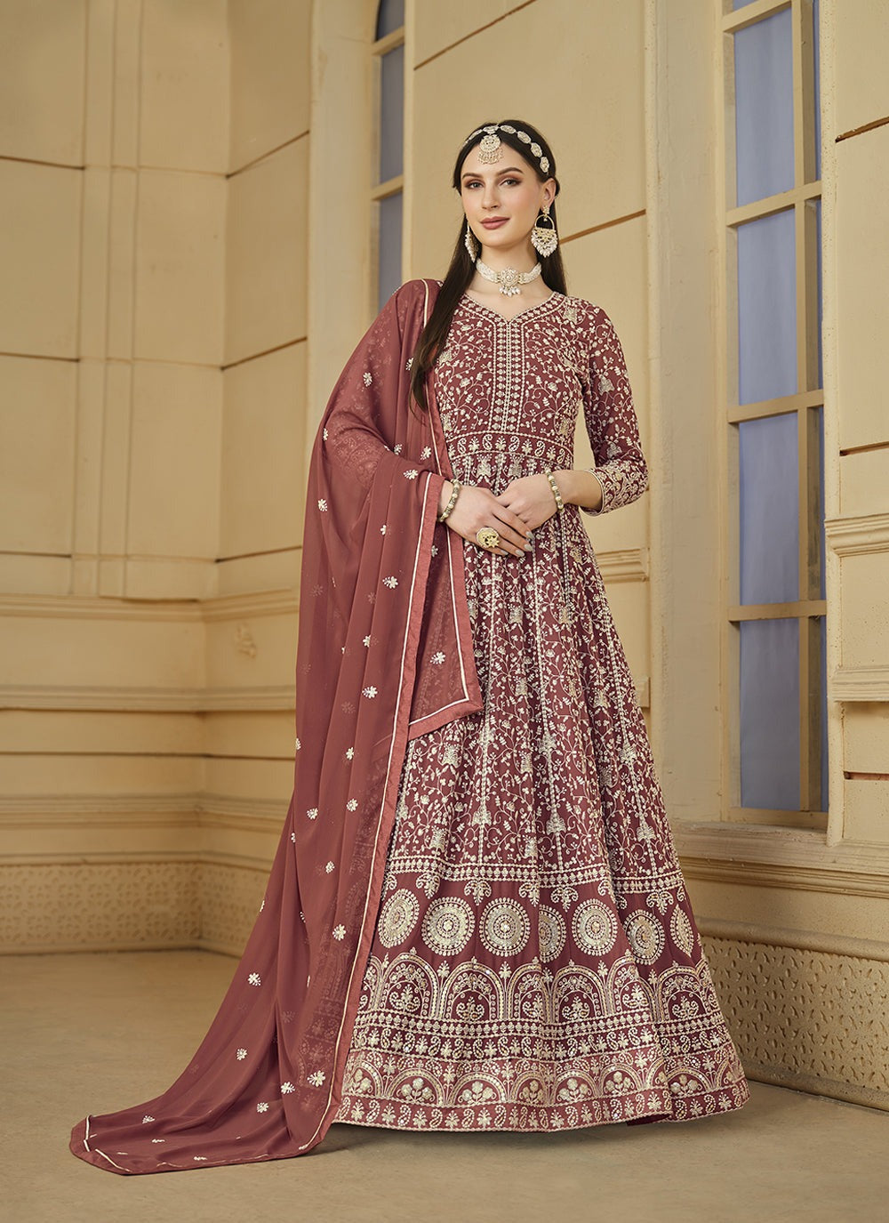 Brown Gown for Wedding