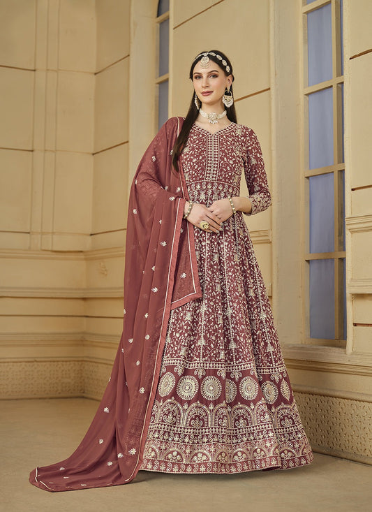 Brown Gown for Wedding