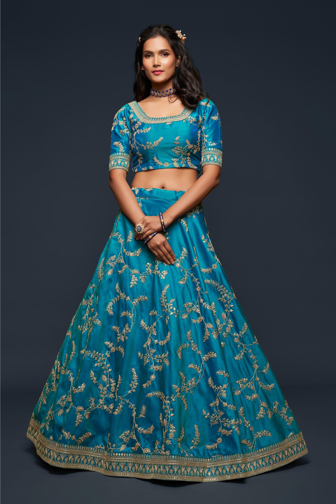 Teal Lehenga Choli Bridal